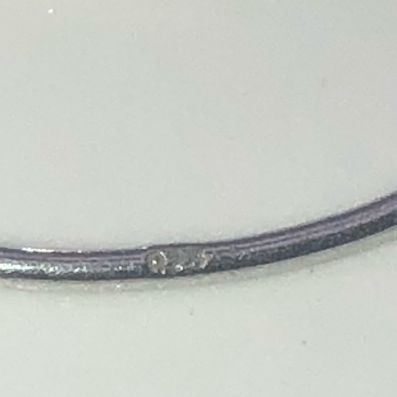 STERLING Silver Geometric Triangle Flower Threader Hoop Earrings 1.3” - Picture 7 of 8